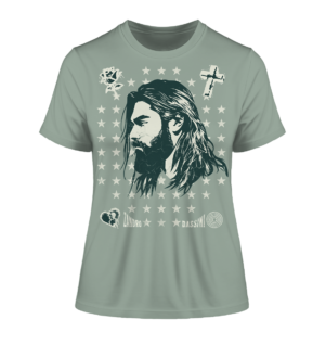 Men Face - Fitted Ladies Organic Shirt