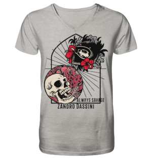 Savage Design  - Mens Organic V-Neck Shirt