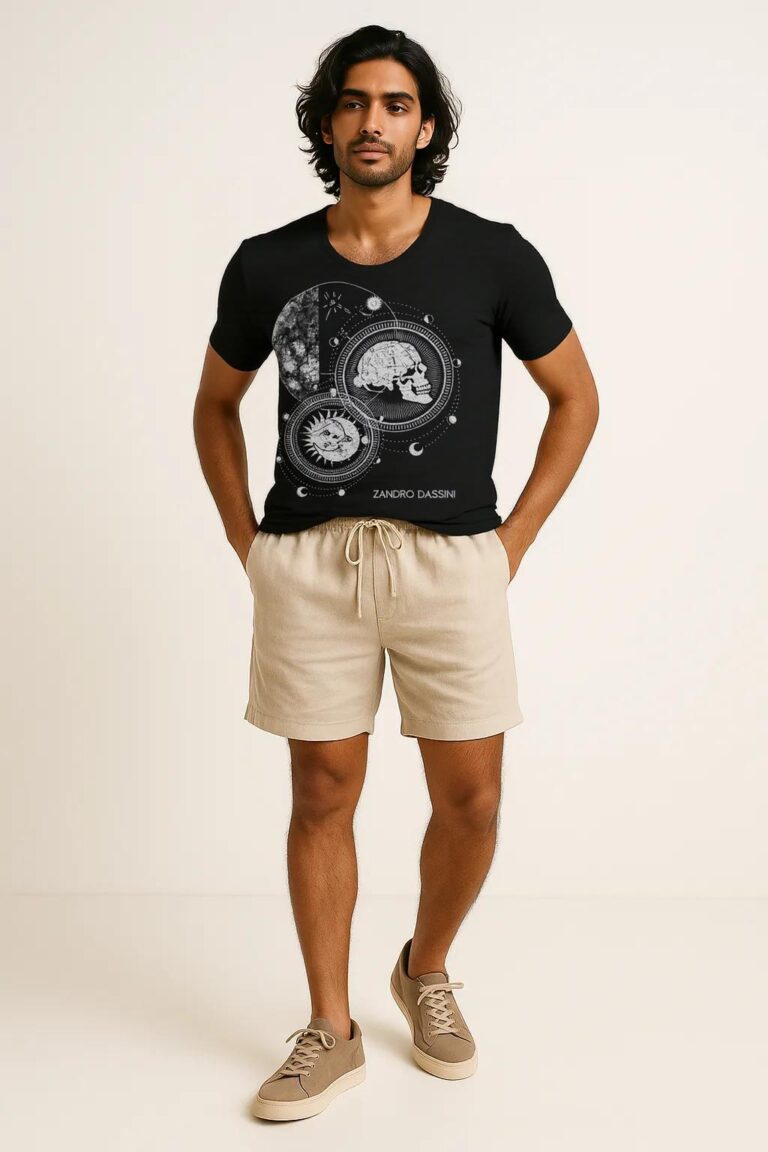 Skull and Moon T shirt